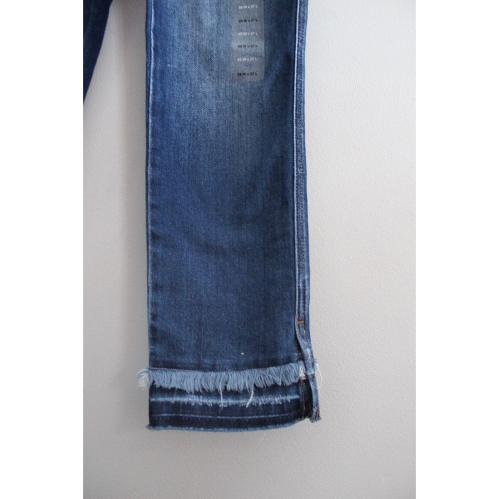 KanCan Fringe Frayed Straight Ankle High Rise Ripped Jeans 25 0 - Picture 7 of 12